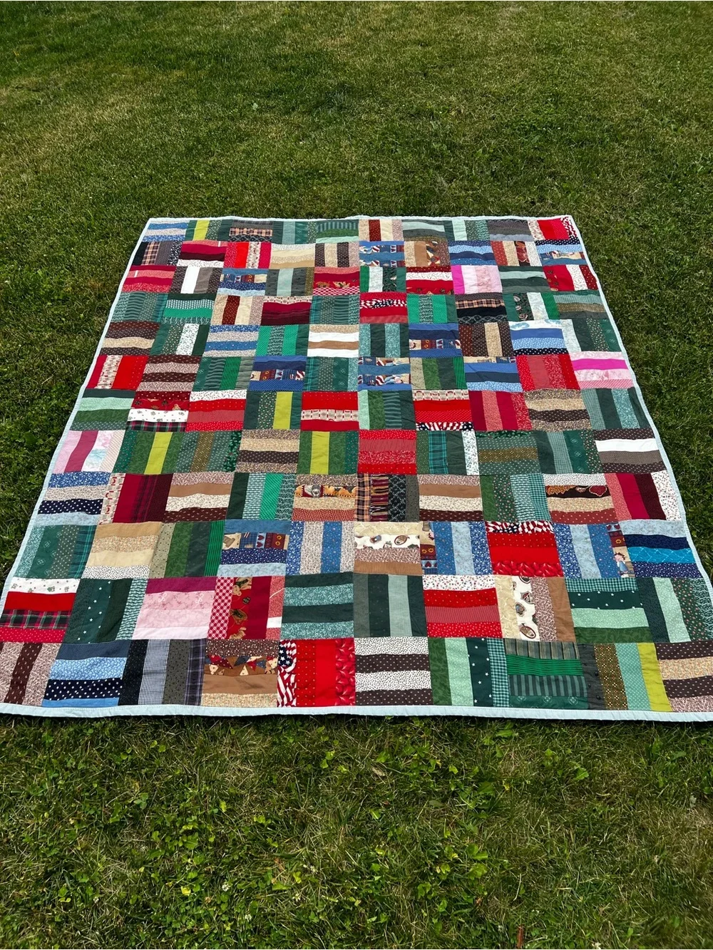 Vintage Handmade Quilted Cutter Blanket